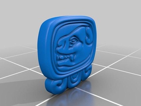 ok mayan glyph buildings & structures blender maya 3d print model - Mito3D