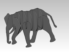elephants puzzle puzzles 3d print model - Mito3D