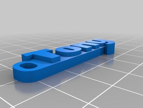 tony keychain customized 3d print model - Mito3D