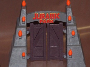 jurassic park gate remix-remix bâtiments et structures 3d print model - Mito3D