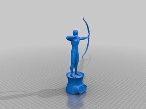 tiro com arco troféu esporte ao ar livre 3d print model - Mito3D