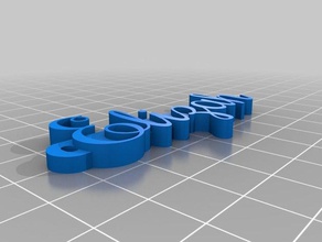 elizah Anahtarlık var organizasyon özelleştirilmiş 3d print model - Mito3D