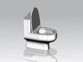 tiny toilet model furniture flower pot 3d print model - Mito3D