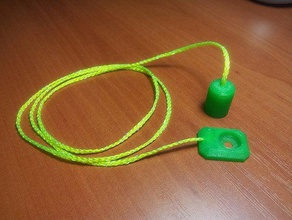 pen tether office pencil chain secure tiedown 3d print model - Mito3D