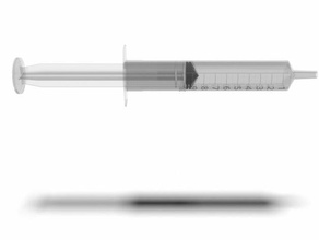 parametric syringe hand tools adhesive blender customizer medical openscad 3d print model - Mito3D
