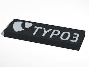 typo3 logotipo signos y logotipos 3d print model - Mito3D