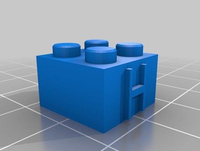 lego bloc h jouets de construction personnalisé 3d print model - Mito3D