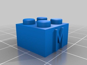 lego bloco m brinquedos de construção personalizado 3d print model - Mito3D