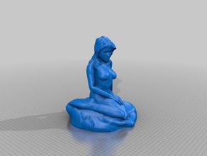 one more mermaid sculptures lady woman 3d print model - Mito3D
