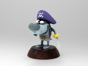 pirate dog animals blender 3d print model - Mito3D