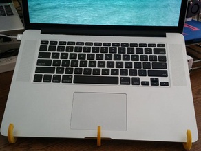 simple support d'ordinateur portable bureau de macbook openscad le stand 3d print model - Mito3D
