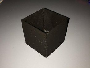 pot de fleur en forme cube décor 3d print model - Mito3D