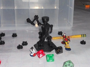rpg en miniatura de un leñador mech modelo los robots juegos azar scifi mesa 3d print model - Mito3D