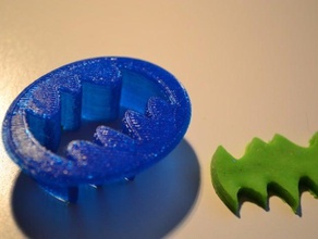 batman logo cutter toy & game accessories symbol dough knete playdoh 3d print model - Mito3D