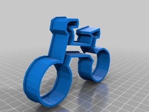 bicicletta cookie cutter cucina & sala da pranzo cookiecutter i 3d print model - Mito3D