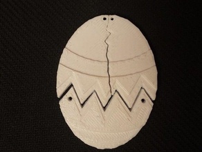 craquage de l'oeuf pâques parure bijoux craqué œuf peint 3d print model - Mito3D