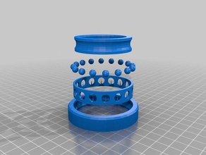 caged ball bearing parts 3d print model - Mito3D