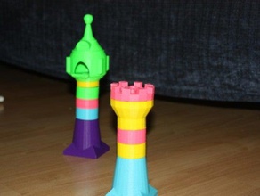 la torre de rapunzel castillo - duplo compatible juguetes construcción 3d print model - Mito3D