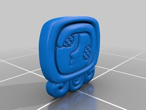 kaban Maya-Glyphe Skulpturen blender Glyphe Maya 3d print model - Mito3D