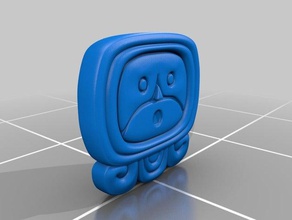 ahaw glifo maya sculture frullatore 3d print model - Mito3D