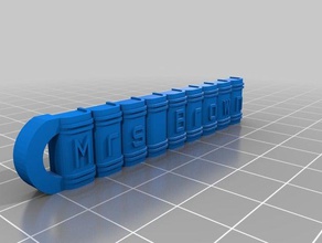 mrs brown bookshelf keychain keychains customized 3d print model - Mito3D