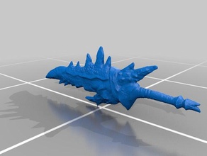monster hunter feu sword1 jeux 3d print model - Mito3D