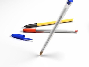 bolígrafo bic de la creación prototipos herramientas del arte biro cristal pluma 3d print model - Mito3D