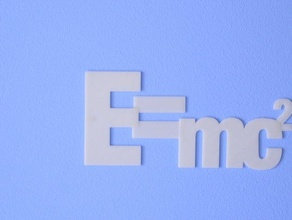 einstein formula - e mc2 segni loghi albert emc2 3d print model - Mito3D