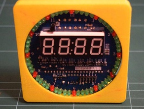 Fall ds1302 rotation led elektronische Uhr-kit - Elektronik Uhr freecad kit leapfrog creatr 3d print model - Mito3D