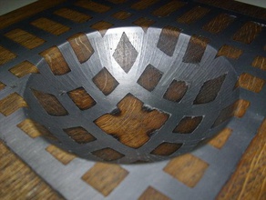 roble bowl decoración oakbowl oakwood tin cnc fangschaltung shell 3d print model - Mito3D