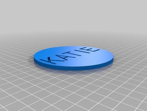 katie drink coaster 3d printing customized 3d print model - Mito3D