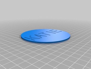 katie drink coaster 3d printing customized 3d print model - Mito3D