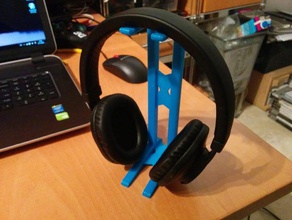 headphone rest gadgets desktop hanger headphones holder stand 3d print model - Mito3D