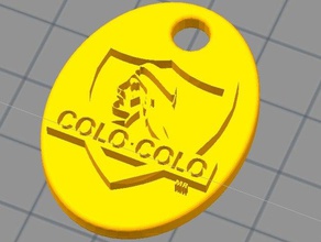 logotipo do colo-colo chaveiros 3d print model - Mito3D