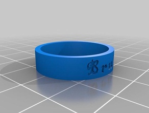 mi personalizados anillo - bruh tamaño 1225 +-225 los anillos personalizado 3d print model - Mito3D