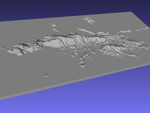 st thomas, ABD virgin Adaları öğrenme 3d harita Jeodezi coğrafya göster kabartma kaldırdı topografya 3d print model - Mito3D