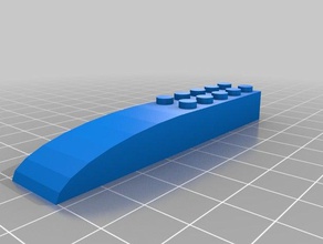 2 x 10 lego courbe jouets de construction personnalisé 3d print model - Mito3D