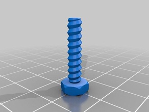 my customized nut job bolt washer threaded rod factory parts 3d print model - Mito3D