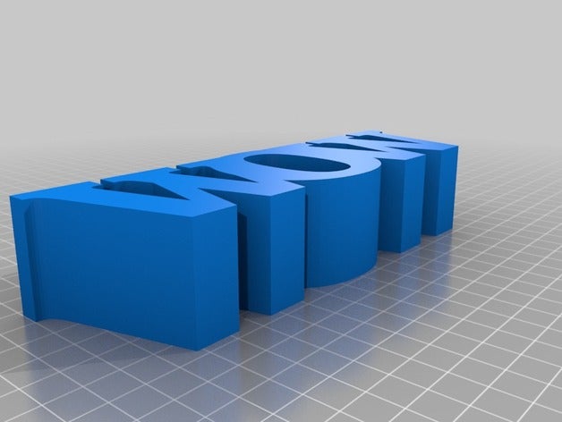 wow personnalisé 3D print model - Mito3D