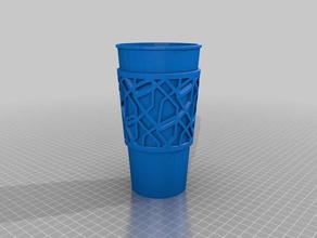 my customized custom sleeve venti disposable 50 offset kitchen & dining 3d print model - Mito3D