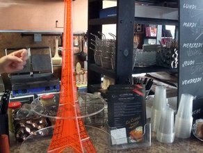 la torre eiffel de pie decoración soporte exhibición lasercut 3d print model - Mito3D