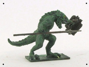 52 mm lizardman dungeons dragons kertenkele rpg wargaming warhammer 3d print model - Mito3D