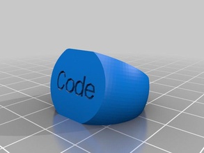 kod-ring yüzük özelleştirilmiş 3d print model - Mito3D