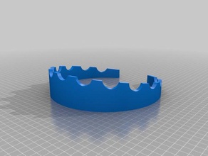 ridged crown accessories 3d print model - Mito3D