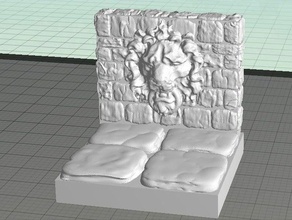 openforge lion wall sculptures dungeon 3d print model - Mito3D