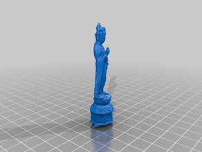 bodhisattva avalokiteshvara guanyin las esculturas met3d museo metropolitano de arte se reunió escultura 3d print model - Mito3D