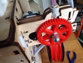ultimaker original feeder gear upgrade 3d printer parts drop extruder filament replacement supportless wheel 3d print model - Mito3D