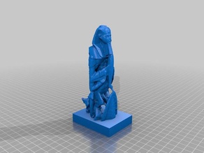 sphinx de la sculpture funéraire malaguène sculptures met3d musée métropolitain d'art rencontré 3d print model - Mito3D