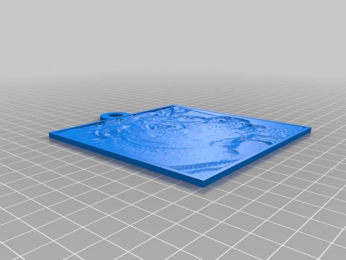 pitbull mojo lithopane 2d art personnalisé 3D print model - Mito3D
