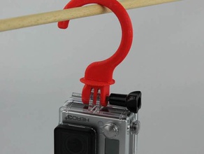 gancio di fissaggio gopro la fotocamera accessorio le riprese appendiabiti 3d print model - Mito3D